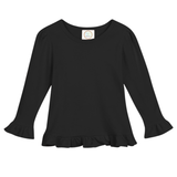 Blanks Boutique-Girls Long Sleeve Ruffle Shirt