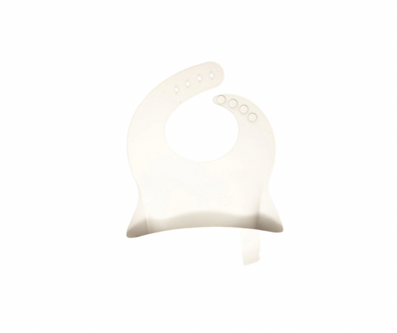 Baby Bar & Co. by Three Hearts Silicone Bib-Taupe