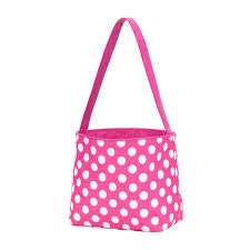 Viv & Lou-Pink/White Polka Dot Easter Basket