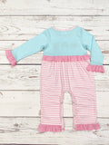 Baby Pink Appliqué Christmas Romper
