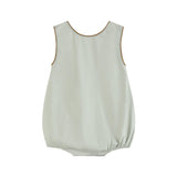 Lil Cactus-Green Dog Applique Bubble Romper