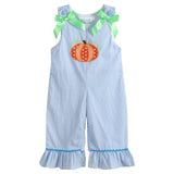 Blue Gingham Pumpkin Playsuit