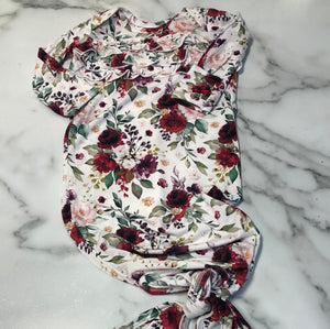Rockin Royalty-Ruby Lush Floral Ruffle Gown