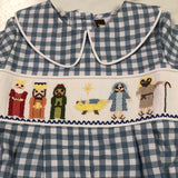 Banana Split- Boys Smocked Nativity Longall Bubble