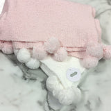 Mudpie-Pink Chenille Blanket