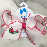Wee Ones-Embroidered Bow -Medium