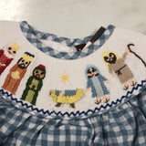 Banana Split Nativity Smocked Bishop Dress