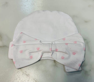 Baby Bliss-Pink Crowns Pima Cotton Beanie