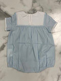 Love Me! Boy Blue Bubble with White Sailor Collar