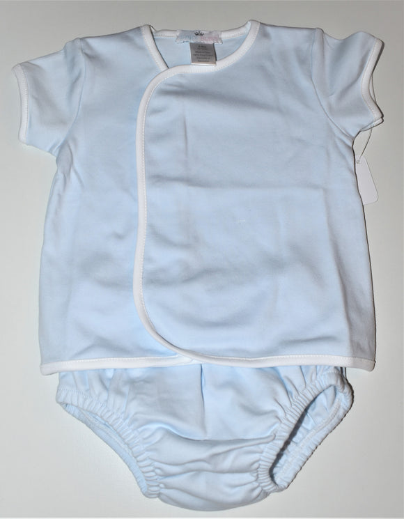 Baby Bliss Baby Boy Blue Pima Diaper Cover Set
