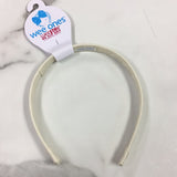 Wee Ones White Grosgrain wrapped headband with Add-A-Bow loop. Bows not included