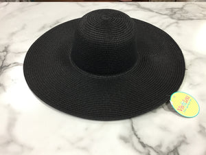 Viv & Lou-women’s black wide brimmed sun hat
