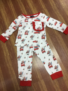 Emma Jean-Christmas Time-Girl-Pajama Set w/Ruffle