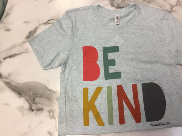 Bella Canvas-Heather Prism Ice Blue-BE KIND Adult T-Shirt