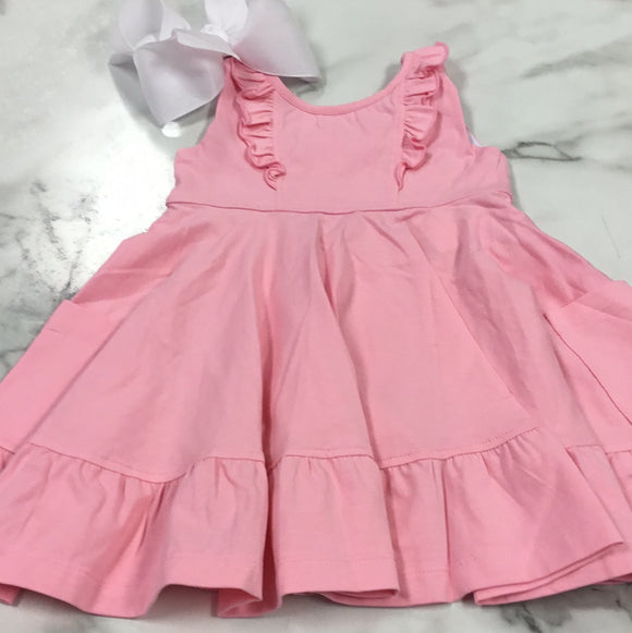 Natalie Grant-Pink Knit Twirl Dress