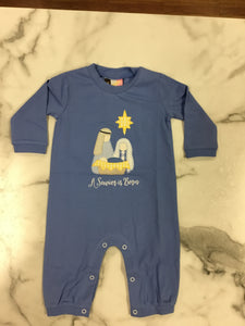 Banana Split- A Savior is Born Applique Boys Romper