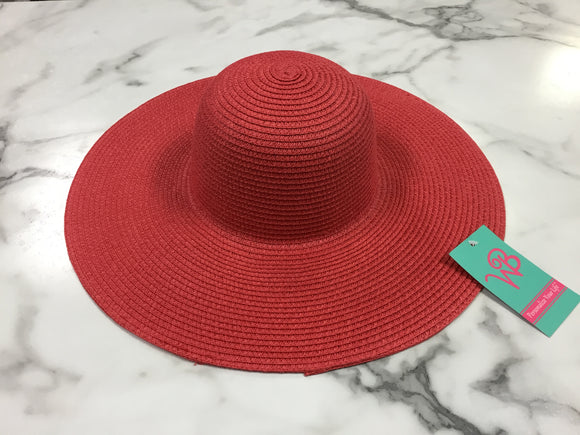 WB-women's coral wide brimmed sun hat – Lil' Ms. Sew & Sew