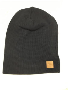 Up Baby Ribbed Beanie-Black