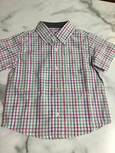 SouthBound-Boy Dress Shirt-Ocean/Pink/Allure/Silver