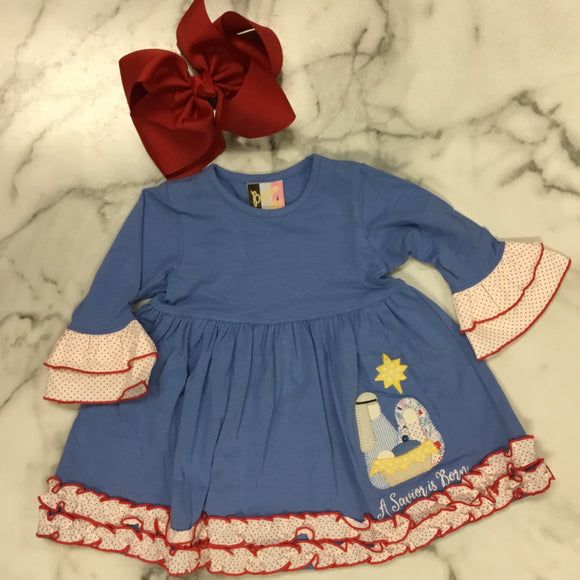 Banana Split A Savior is Born Applique Dress