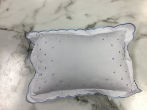 Embroider This-Baby Scallop Edge Pillow with Swiss Dots