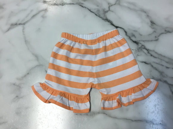 BB-Girl-Ruffle Stripe Shorts-Orange