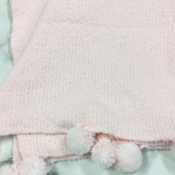 Mudpie-Pink Chenille Blanket