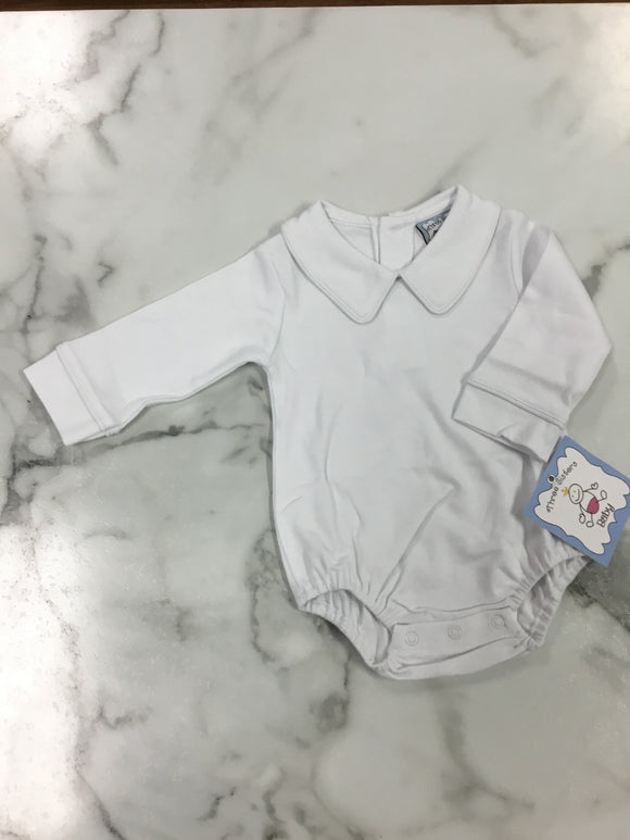 Three Sisters- Boy Collar Long Sleeve Onesie