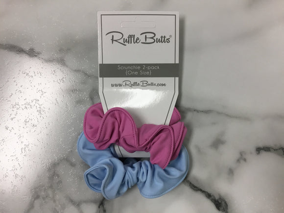 Ruffle Butts 2-Pack Sky Blue & Orchid Scrunchies