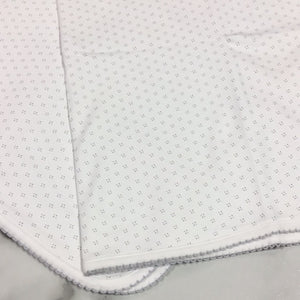 Baby Loren-Gray Dots Pima Receiving Blanket with Gray trim