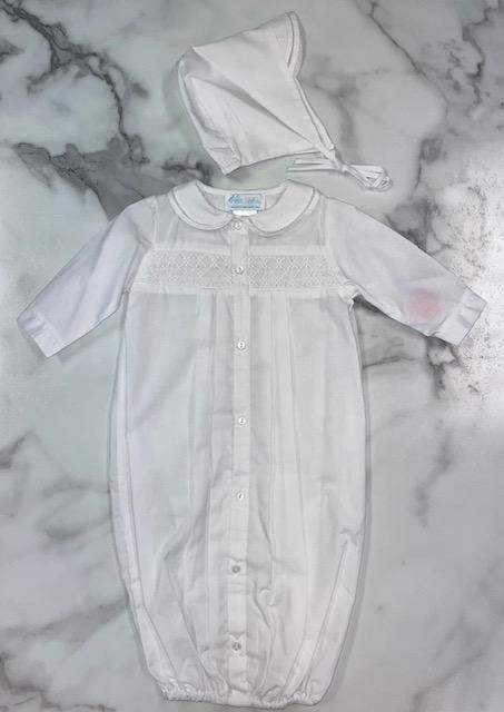 Petit Ami- White New Born Gown